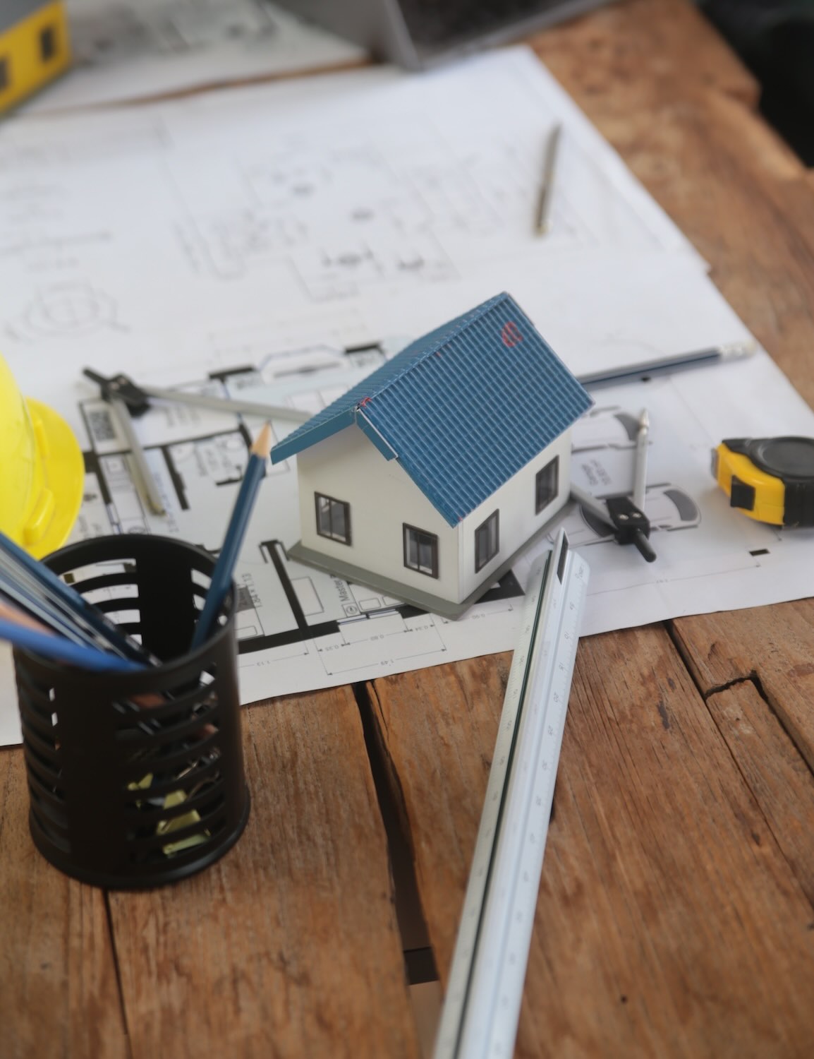 Real Estate Building Project with Engineer Investor and Businessman Checking Area