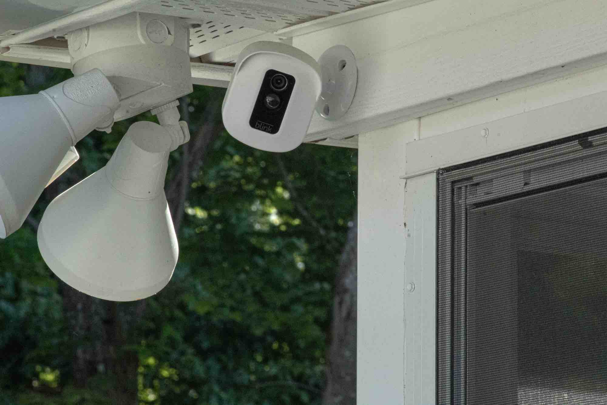 CCTV camera on side of house